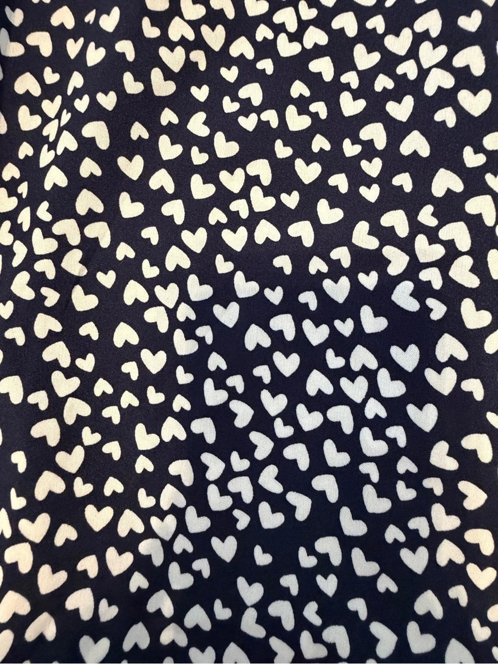 Adrienne Vittadini Heart Print Button Down Shirt in Blue & white Like New - Picture 10 of 11